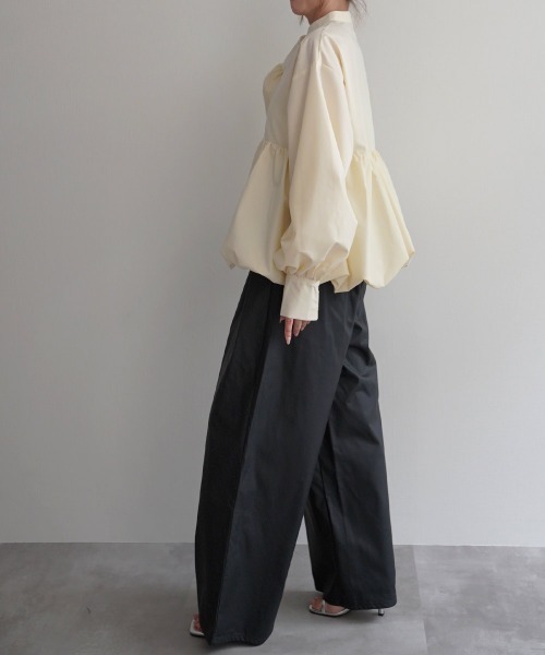 Rashik(ラシク)の「【Rashik】フェイクレザータックパンツ(スラックス・レディース・ブラック/ブルー/イエロー・FREE)」の21枚目の写真