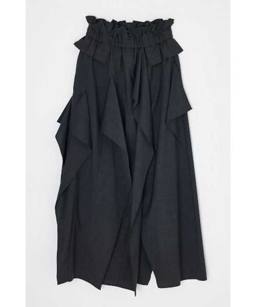 ENFOLD（エンフォルド）の「SQUARE DRAPE MAXI-SKIRT（スカート・レディース・杢グレー/チャコールグレー・36/38）」の2枚目の写真