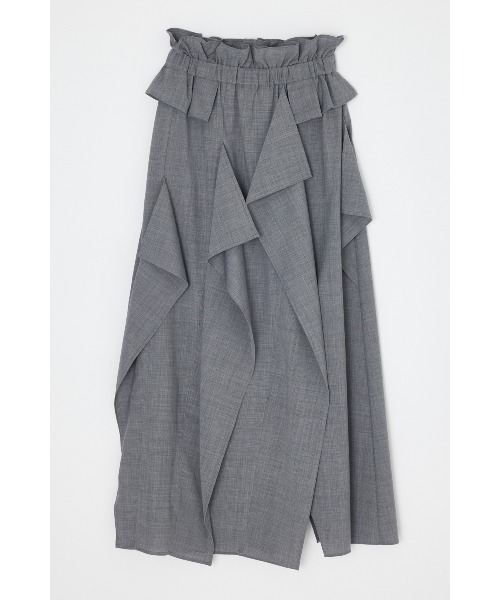 ENFOLD（エンフォルド）の「SQUARE DRAPE MAXI-SKIRT（スカート・レディース・杢グレー/チャコールグレー・36/38）」の3枚目の写真