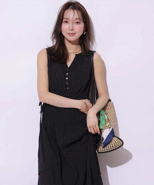 Mystrada（マイストラーダ）の「シャーリングボイルワンピース（ワンピース・レディース・ブラック/ライトブルー/グリーン系その他2・38/36）」の7枚目の写真