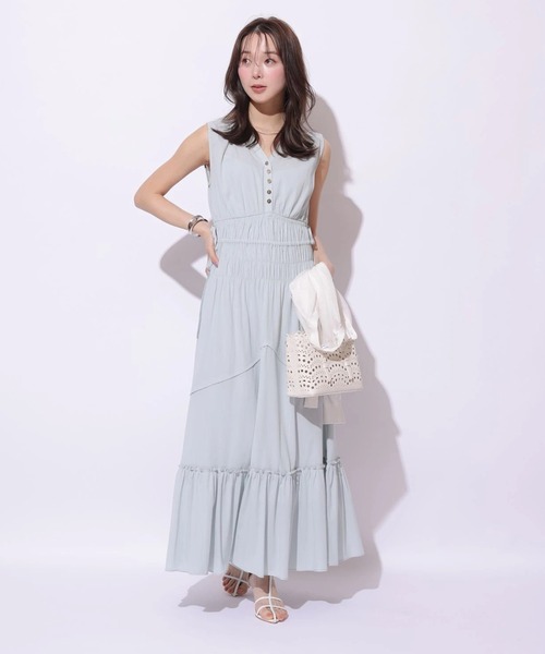 Mystrada（マイストラーダ）の「シャーリングボイルワンピース（ワンピース・レディース・ブラック/ライトブルー/グリーン系その他2・38/36）」の18枚目の写真