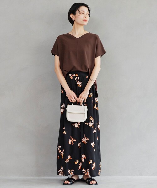green label relaxing（グリーンレーベルリラクシング）の「［size SHORTあり］フラワー フレア ワイドパンツ マシンウォッシャブル・接触冷感（その他パンツ・レディース・その他1・SHORT/FREE）」の7枚目の写真