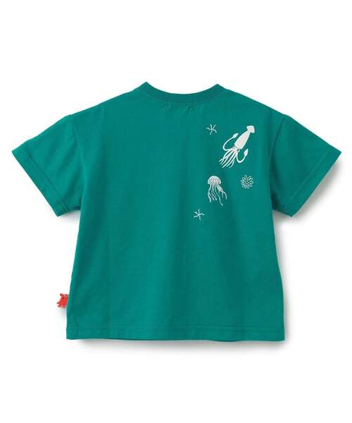 kladskap（クレードスコープ）の「【大好評につき再入荷】蓄光深海魚刺しゅう半袖Tシャツ【接触冷感・吸水速乾】（Tシャツ/カットソー・キッズ・ブルーグリーン/ブラック・120cm/100cm/110cm/130cm/90cm）」の3枚目の写真