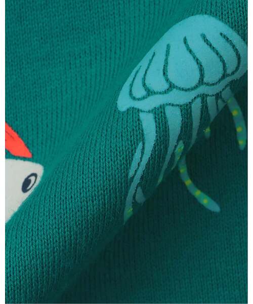 kladskap（クレードスコープ）の「【大好評につき再入荷】蓄光深海魚刺しゅう半袖Tシャツ【接触冷感・吸水速乾】（Tシャツ/カットソー・キッズ・ブルーグリーン/ブラック・120cm/100cm/110cm/130cm/90cm）」の12枚目の写真
