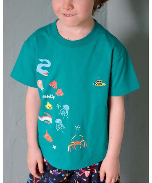 kladskap（クレードスコープ）の「【大好評につき再入荷】蓄光深海魚刺しゅう半袖Tシャツ【接触冷感・吸水速乾】（Tシャツ/カットソー・キッズ・ブルーグリーン/ブラック・120cm/100cm/110cm/130cm/90cm）」の19枚目の写真