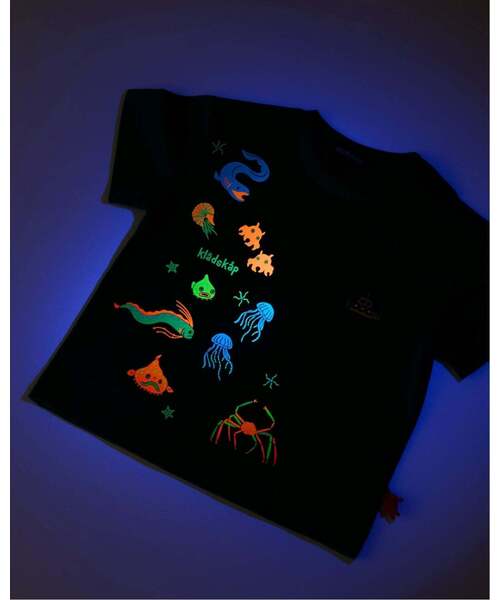kladskap（クレードスコープ）の「【大好評につき再入荷】蓄光深海魚刺しゅう半袖Tシャツ【接触冷感・吸水速乾】（Tシャツ/カットソー・キッズ・ブルーグリーン/ブラック・120cm/100cm/110cm/130cm/90cm）」の22枚目の写真