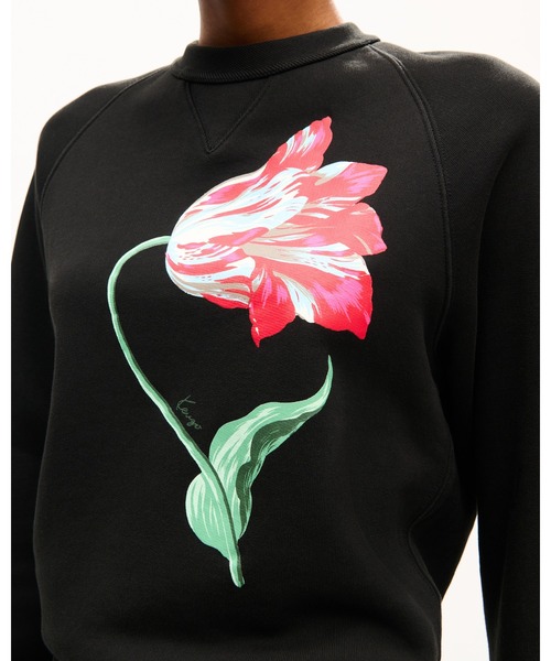 KENZO(ケンゾー)の「'KENZO Tulip' スウェット イン コットン(スウェット・レディース・ブラック系その他5・MEDIUM/SMALL/X-SMALL)」の1枚目の写真