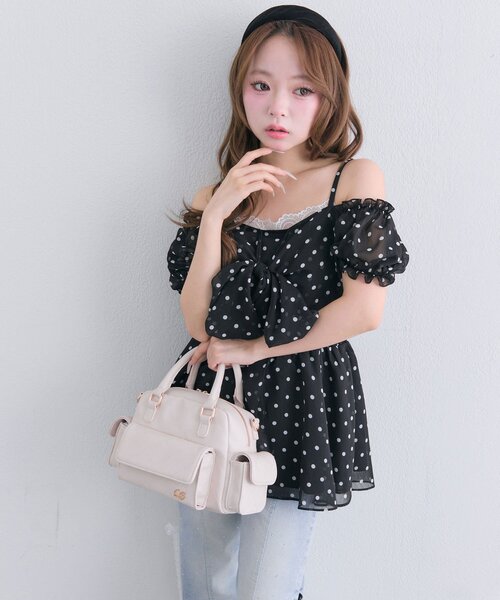 OLIVE des OLIVE(オリーブデオリーブ)の「フェアリーチュニック(チュニック・レディース・ブラック/ピンク/オフホワイト・FREE)」の15枚目の写真