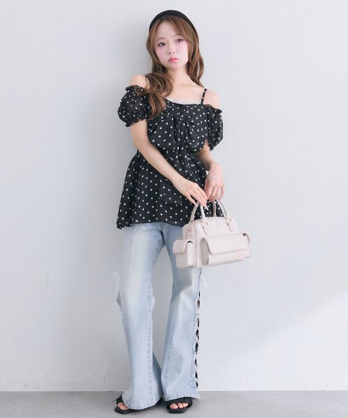 OLIVE des OLIVE(オリーブデオリーブ)の「フェアリーチュニック(チュニック・レディース・ブラック/ピンク/オフホワイト・FREE)」の16枚目の写真