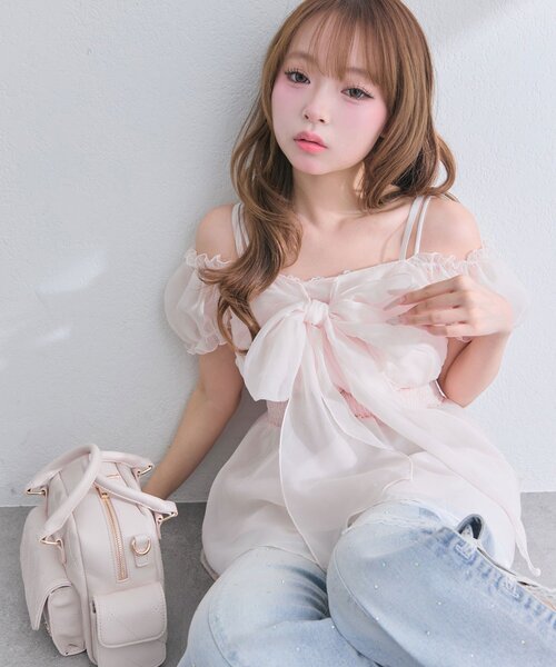 OLIVE des OLIVE(オリーブデオリーブ)の「フェアリーチュニック(チュニック・レディース・ブラック/ピンク/オフホワイト・FREE)」の20枚目の写真