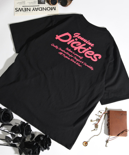 Dickies(ディッキーズ)の「【neos】GENUINE DICKIES ジェニュイン ディッキーズ バック刺繍 ビッグロゴ ハーフスリーブ Tシャツ メンズ レディース ユニセックス(Tシャツ/カットソー・メンズ・ブラック系1/ホワイト系1/ホワイト系2/ブラック系2・MEDIUM/LARGE/X-LARGE)」の20枚目の写真