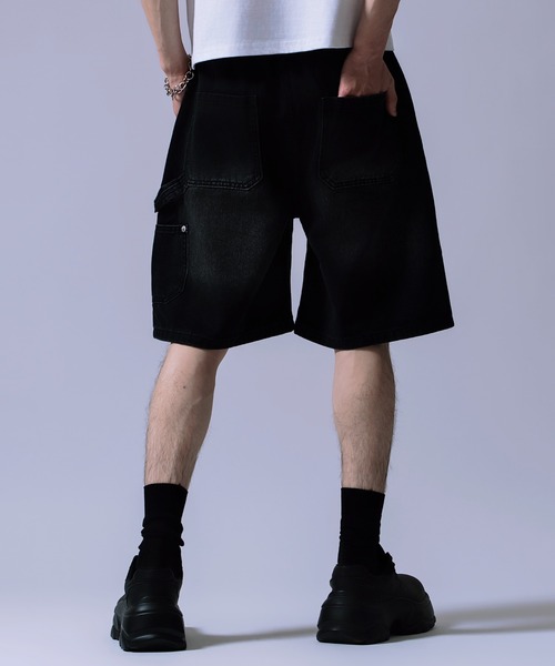 Crownor(クラウノアー)の「ワイドバギー デニムペインターパンツ(その他パンツ・メンズ・ブラック/サックスブルー・LARGE/MEDIUM)」の5枚目の写真