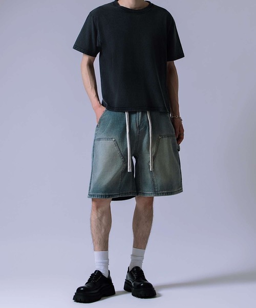 Crownor(クラウノアー)の「ワイドバギー デニムペインターパンツ(その他パンツ・メンズ・ブラック/サックスブルー・LARGE/MEDIUM)」の10枚目の写真