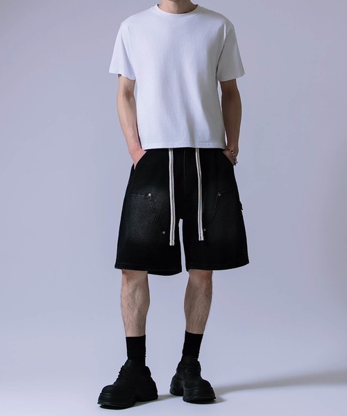 Crownor(クラウノアー)の「ワイドバギー デニムペインターパンツ(その他パンツ・メンズ・ブラック/サックスブルー・LARGE/MEDIUM)」の6枚目の写真