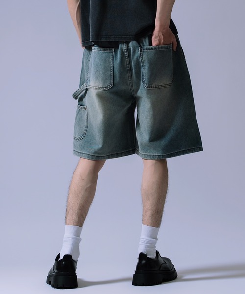 Crownor(クラウノアー)の「ワイドバギー デニムペインターパンツ(その他パンツ・メンズ・ブラック/サックスブルー・LARGE/MEDIUM)」の9枚目の写真