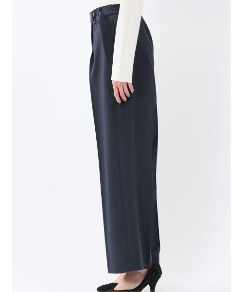 m.f.editorial(エムエフエディトリアル)の「【ストレッチ ウォッシャブル UVカット イージーケア】m.f.エディトリアル レディース D管付き ラップ パンツ 紺(スラックス・レディース・ネイビー・MEDIUM/LARGE/X-LARGE/S)」の8枚目の写真