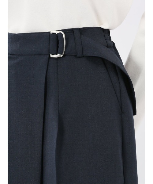 m.f.editorial(エムエフエディトリアル)の「【ストレッチ ウォッシャブル UVカット イージーケア】m.f.エディトリアル レディース D管付き ラップ パンツ 紺(スラックス・レディース・ネイビー・MEDIUM/LARGE/X-LARGE/S)」の11枚目の写真
