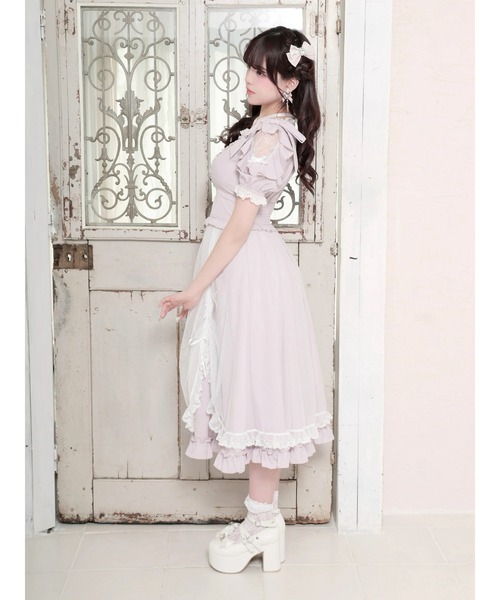 NOEMIE（ノエミー）の「ショルダーリボンドロストプリンセスロングワンピース（ワンピース・レディース・オフホワイト・M）」の5枚目の写真