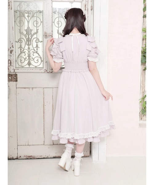 NOEMIE（ノエミー）の「ショルダーリボンドロストプリンセスロングワンピース（ワンピース・レディース・オフホワイト・M）」の6枚目の写真