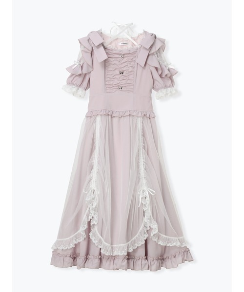 NOEMIE（ノエミー）の「ショルダーリボンドロストプリンセスロングワンピース（ワンピース・レディース・オフホワイト・M）」の13枚目の写真