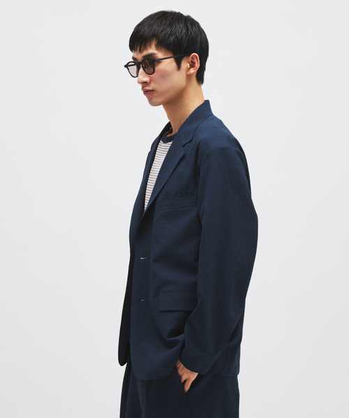 JOURNAL STANDARD(ジャーナルスタンダード)の「EVALET / エバレット ギンガム チェック フィールド ジャケット(テーラードジャケット・メンズ・コバルトブルー/ブラック/グレー・SMALL/MEDIUM/LARGE)」の11枚目の写真