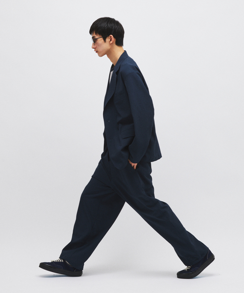 JOURNAL STANDARD(ジャーナルスタンダード)の「EVALET / エバレット ギンガム チェック フィールド ジャケット(テーラードジャケット・メンズ・コバルトブルー/ブラック/グレー・SMALL/MEDIUM/LARGE)」の7枚目の写真