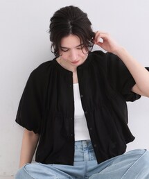 バルーンデザインブラウス【洗濯機OK】