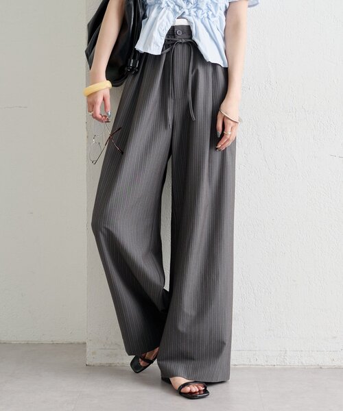 セール】【涼しい素材にリニューアル】26SS Wベルトパンツ（スラックス