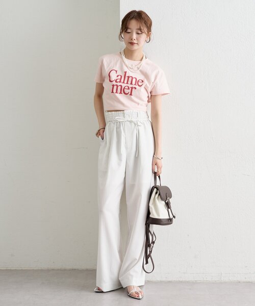 mystic(ミスティック)の「【涼しい素材にリニューアル】26SS Wベルトパンツ(スラックス・レディース・アイボリー/グレー/オフホワイト/チャコールグレー・2/1/0/SHORT)」の20枚目の写真