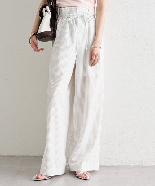 mystic(ミスティック)の「【涼しい素材にリニューアル】26SS Wベルトパンツ(スラックス・レディース・アイボリー/グレー/オフホワイト/チャコールグレー・2/1/0/SHORT)」の22枚目の写真