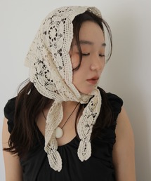 cheriella（シェリエラ）の「【cheriella】マルチWAYレーススカーフ  MULTI-WAY LACE SCARF（バンダナ/スカーフ）」