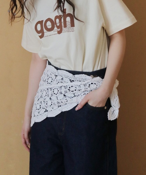 cheriella（シェリエラ）の「【cheriella】マルチWAYレーススカーフ  MULTI-WAY LACE SCARF（バンダナ/スカーフ・レディース・オフホワイト/ブラック/ベージュ・FREE）」の5枚目の写真