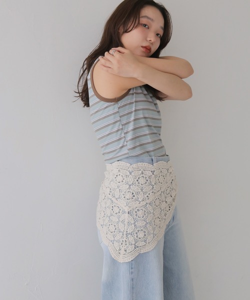 cheriella（シェリエラ）の「【cheriella】マルチWAYレーススカーフ  MULTI-WAY LACE SCARF（バンダナ/スカーフ・レディース・オフホワイト/ブラック/ベージュ・FREE）」の16枚目の写真