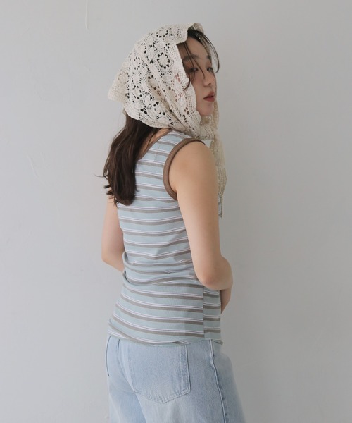 cheriella（シェリエラ）の「【cheriella】マルチWAYレーススカーフ  MULTI-WAY LACE SCARF（バンダナ/スカーフ・レディース・オフホワイト/ブラック/ベージュ・FREE）」の20枚目の写真