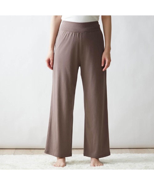 Salalist(サラリスト)の「サラッと快適・ウエストらくちん綿混ルームパンツ【吸水速乾】(その他パンツ・レディース・ネイビー/ミント/オレンジ/ブラウン/ブラック・M/LL/S/L)」の8枚目の写真