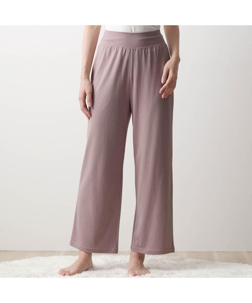 Salalist(サラリスト)の「サラッと快適・ウエストらくちん綿混ルームパンツ【吸水速乾】(その他パンツ・レディース・ネイビー/ミント/オレンジ/ブラウン/ブラック・M/LL/S/L)」の9枚目の写真