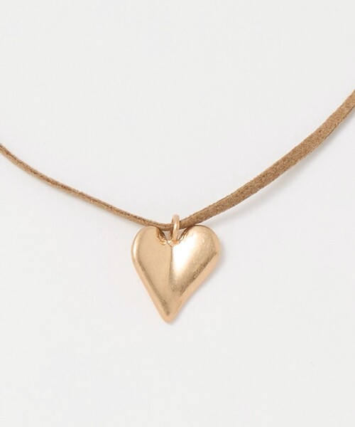 BEAUTY&YOUTH UNITED ARROWS(ビューティーアンドユースユナイテッドアローズ)の「メタル ハートモチーフ コードチョーカー ネックレス(ネックレス・レディース・ブラック/ブラウン系・FREE)」の1枚目の写真
