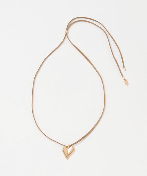 BEAUTY&YOUTH UNITED ARROWS(ビューティーアンドユースユナイテッドアローズ)の「メタル ハートモチーフ コードチョーカー ネックレス(ネックレス・レディース・ブラック/ブラウン系・FREE)」の3枚目の写真