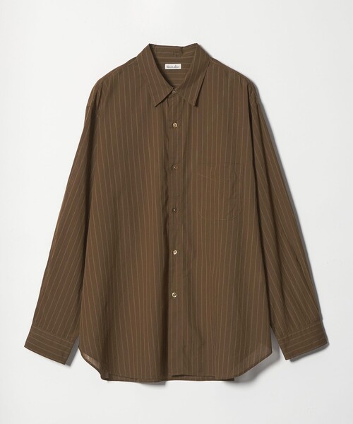 Steven Alan(スティーブンアラン)の「<Steven Alan> AKIHA ストライプ レギュラーカラー シャツ LOOSE(シャツ/ブラウス・メンズ・ホワイト/モカ・XL/L/M/S)」の2枚目の写真