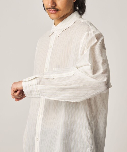 Steven Alan(スティーブンアラン)の「<Steven Alan> AKIHA ストライプ レギュラーカラー シャツ LOOSE(シャツ/ブラウス・メンズ・ホワイト/モカ・XL/L/M/S)」の17枚目の写真