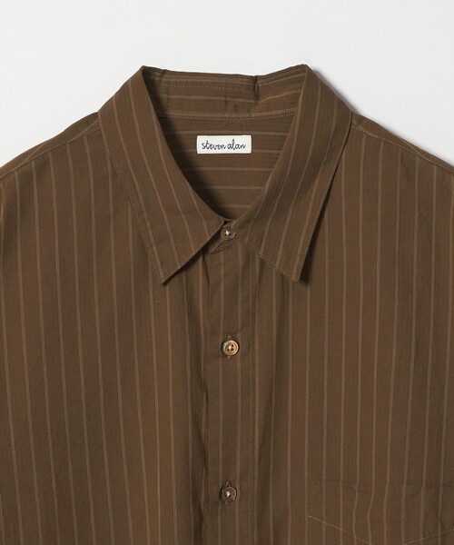 Steven Alan(スティーブンアラン)の「<Steven Alan> AKIHA ストライプ レギュラーカラー シャツ LOOSE(シャツ/ブラウス・メンズ・ホワイト/モカ・XL/L/M/S)」の6枚目の写真