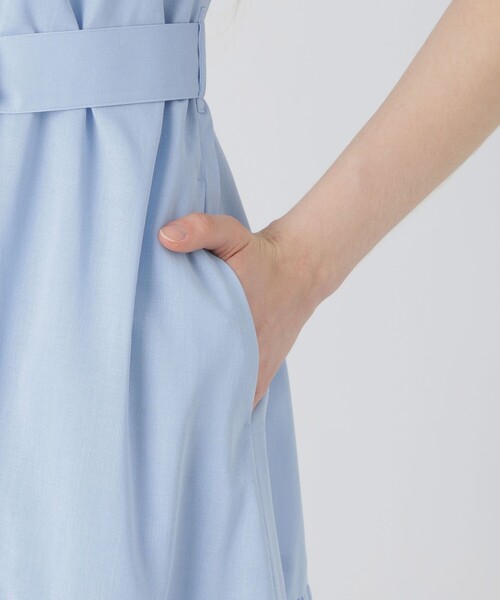 BLUE LABEL CRESTBRIDGE(ブルーレーベルクレストブリッジ)の「【10周年記念】クリスピーシアーボイルティアードドレス(ワンピース・レディース・ブルー/ダークネイビー・36/38/40)」の13枚目の写真