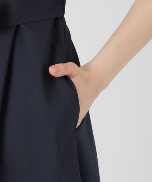BLUE LABEL CRESTBRIDGE(ブルーレーベルクレストブリッジ)の「【10周年記念】クリスピーシアーボイルティアードドレス(ワンピース・レディース・ブルー/ダークネイビー・36/38/40)」の5枚目の写真
