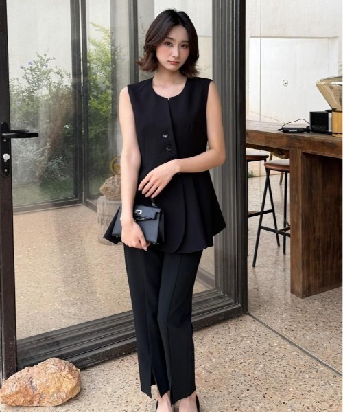 BIRTHDAY BASH(バースデイバッシュ)の「DECORATIVE FRILL GILET(デコラティブフリルジレ)(その他トップス・レディース・ブラック・SMALL/MEDIUM)」の5枚目の写真