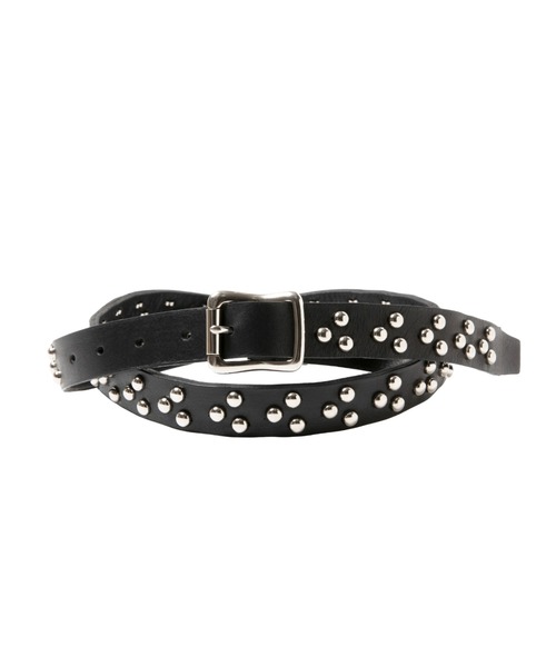 COOTIE PRODUCTIONS(クーティープロダクションズ)の「Narrow Studs Belt(ベルト・メンズ・ブラック・LARGE/MEDIUM/SMALL)」の1枚目の写真