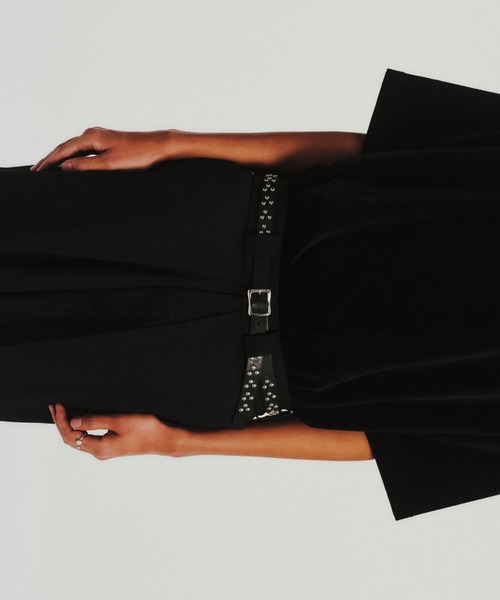 COOTIE PRODUCTIONS(クーティープロダクションズ)の「Narrow Studs Belt(ベルト・メンズ・ブラック・LARGE/MEDIUM/SMALL)」の6枚目の写真
