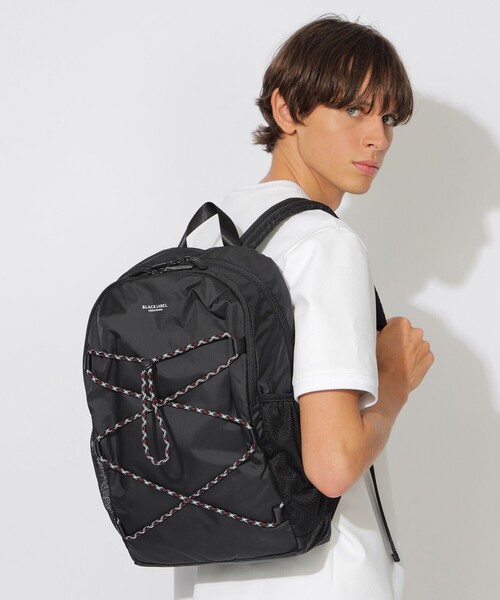 BLACK LABEL CRESTBRIDGE（ブラックレーベル・クレストブリッジ）の「【WEB限定】クレストブリッジチェックドローコードコンビバックパック（バックパック/リュック・メンズ・ブラック・FREE）」の7枚目の写真