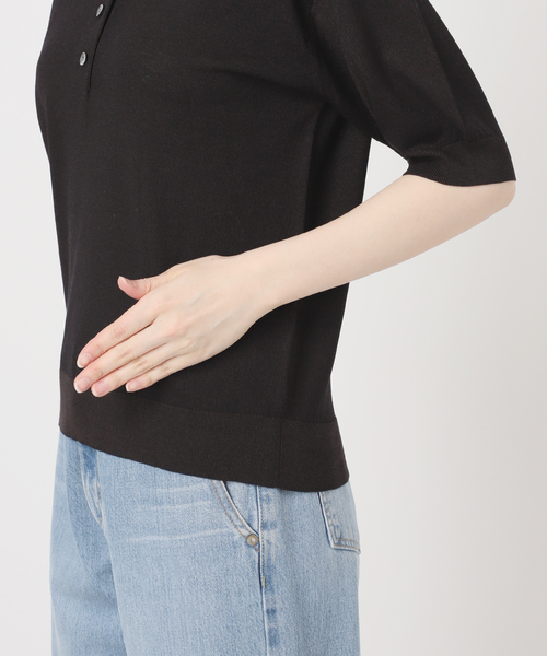 IENA(イエナ)の「《追加》LEVITA襟付きプルオーバー(ニット/セーター・レディース・ブラウン/ライトグレー/ピンク・FREE)」の8枚目の写真