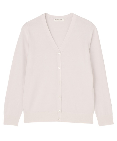 TOKYO SHIRTS(トウキョウシャツ)の「ドライレーヨン 長袖 Vネック カーディガン(カーディガン/ボレロ・レディース・ブルー/ベージュ/ネイビー・M/L/LL)」の2枚目の写真