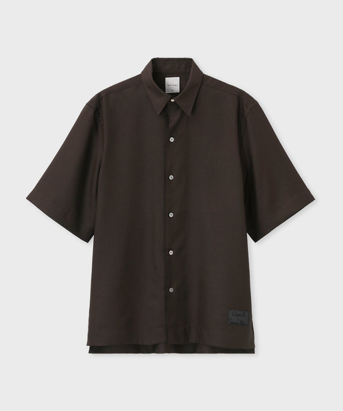 Paul Smith(ポールスミス)の「"Cropped Logo" ソリッド 半袖シャツ / 263317 427B(シャツ/ブラウス・メンズ・チャコールグレー/グレー/ベージュ・SMALL/X-LARGE/LARGE/MEDIUM)」の2枚目の写真